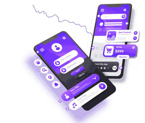 App and web interface design illustration
