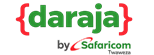M-PESA Daraja API logo by Safaricom showing the M-PESA mobile payment symbol above the {daraja} developer platform branding.